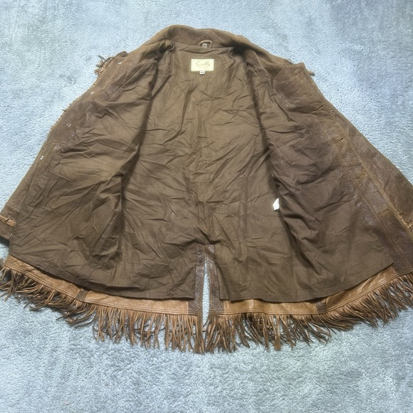 Vintage Scully Leather Jacket Unisex 40 (L) Brown Fringe Cowgirl Western Rodeo - Picture 4 of 16